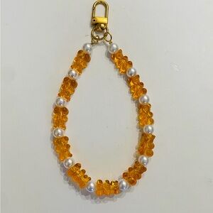 Handmade Orange Gummy Bear Bag Charm | Gummy Bear Keychain